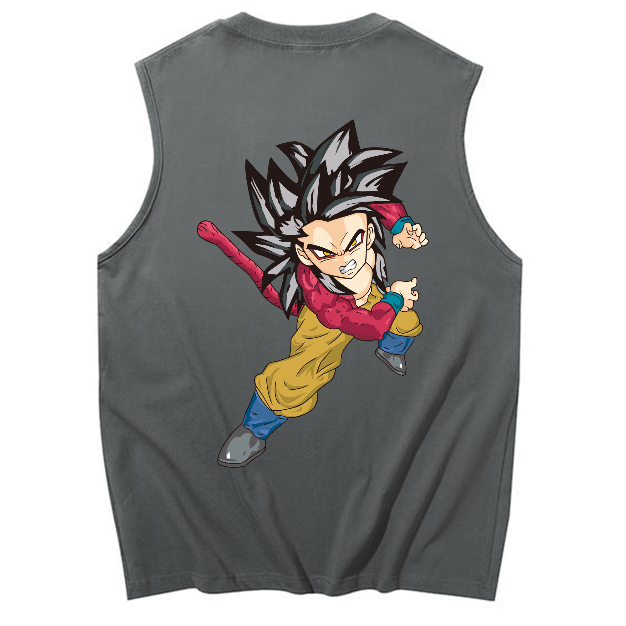 （画像用） ドラゴンボール 孫悟空（そん ごくう）Son Goku カカロット DRAGON BALL Kakarotto コットン100％タンクトップ（背面プリント）